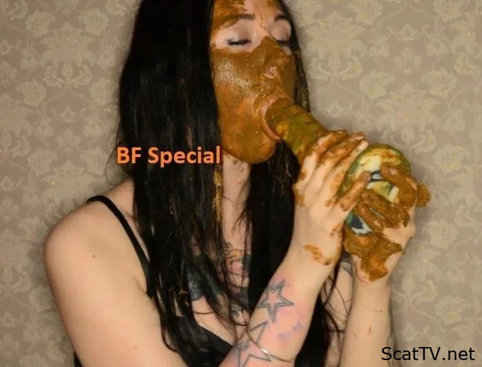 FSpec-560 Shitting in mouth slave quickly eats diarrhea. - Spanking Scat, Project Scat, Shitty Panties