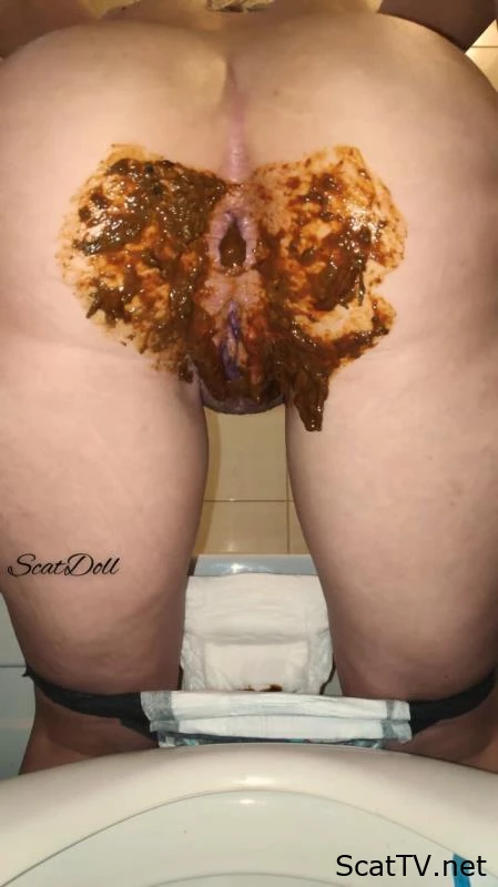 Scat Doll - Diaper Poop II - Poo Video, Sitting Shit, Clamps Scat Hd