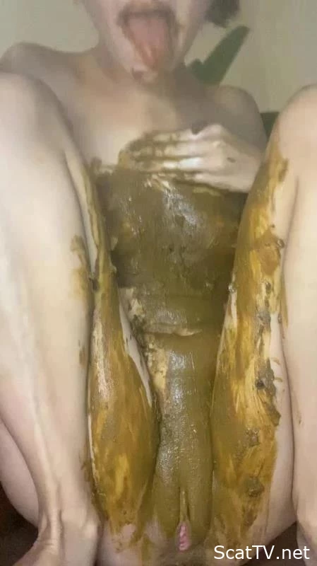 milking shit with anal beads smeared - p00girl - Emptied, Heaps Shit, Poo And Fuck